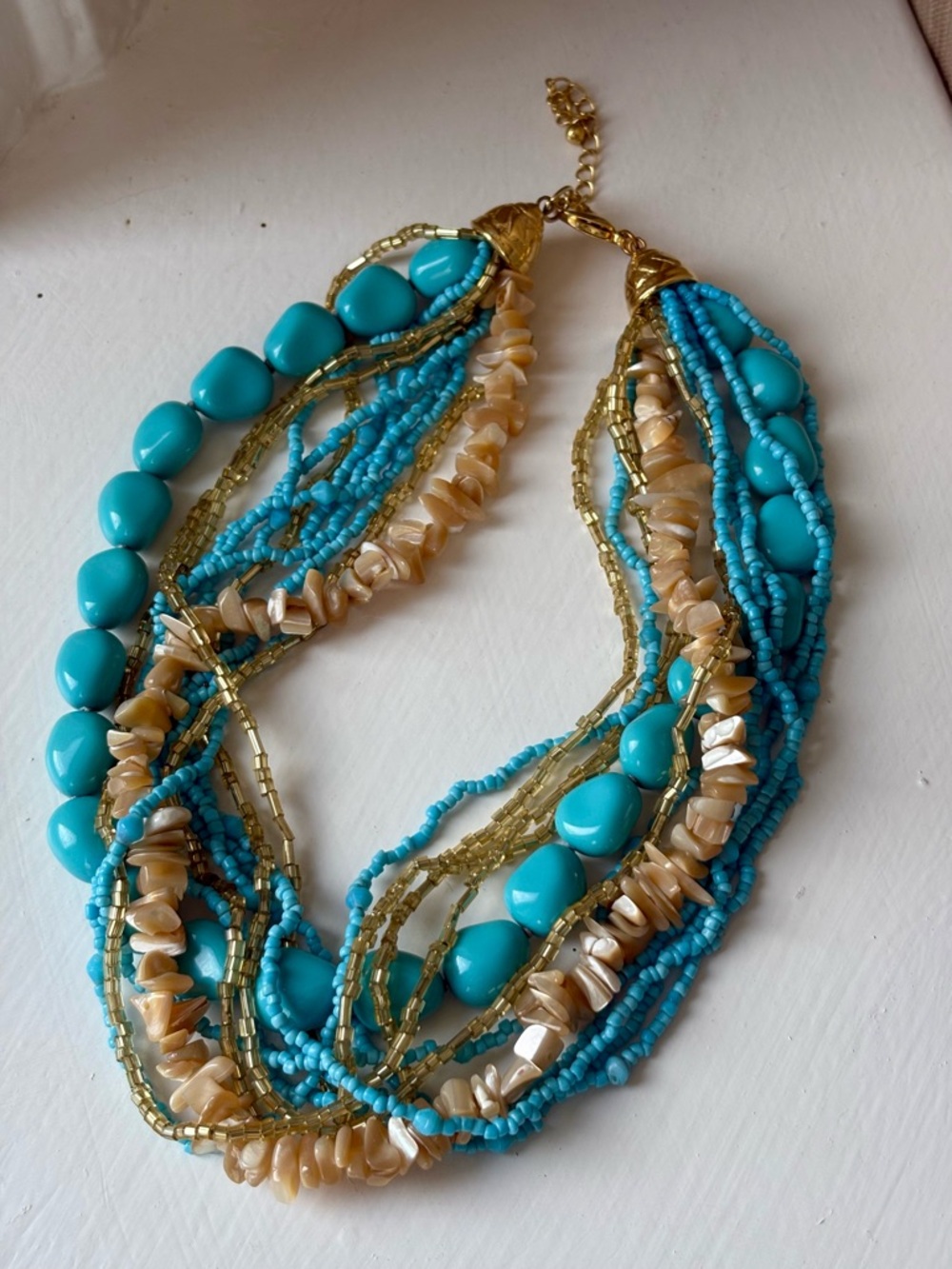 Vintage Avon Multi Strand Turquoise Necklace